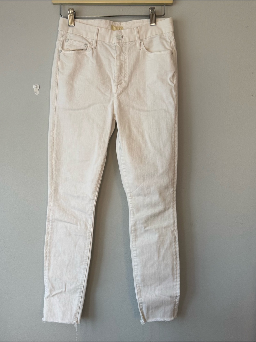 MOTHER White Skinny Jeans - High-Rise Slim Fit